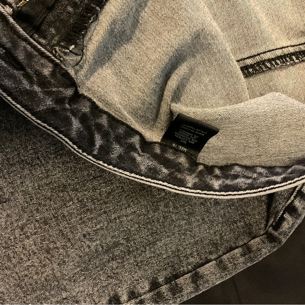 Fashion Nova Side Slit Stretch Slim Bootcut Jeans - Black Wash - Picture 8 of 8